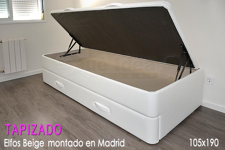 Arcón nido en color blanco montado en Madrid de 105x190