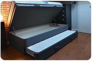 Canapé nido y colchones a medida montado en Segovia