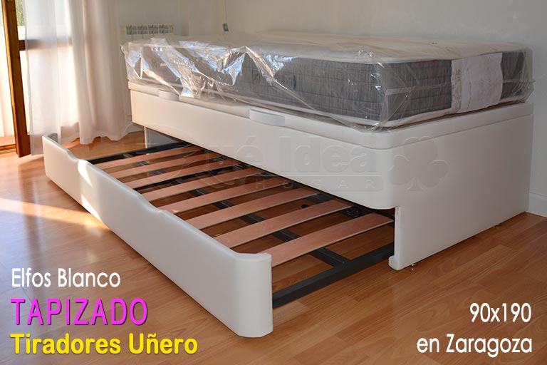 Canapé nido de medida normal 90x190 montado en Zaragoza con arrastre de lamas