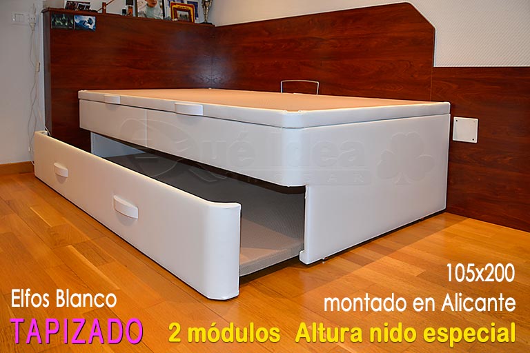 Canapé con Nido reformado en altura para colchon más grueso