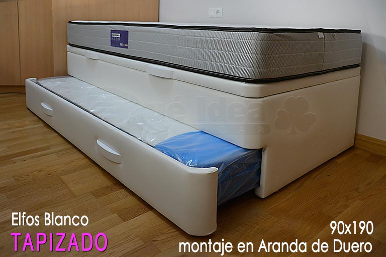 Oferta de Canapé nido en color blanco con colchones montado en Aranda de Duero