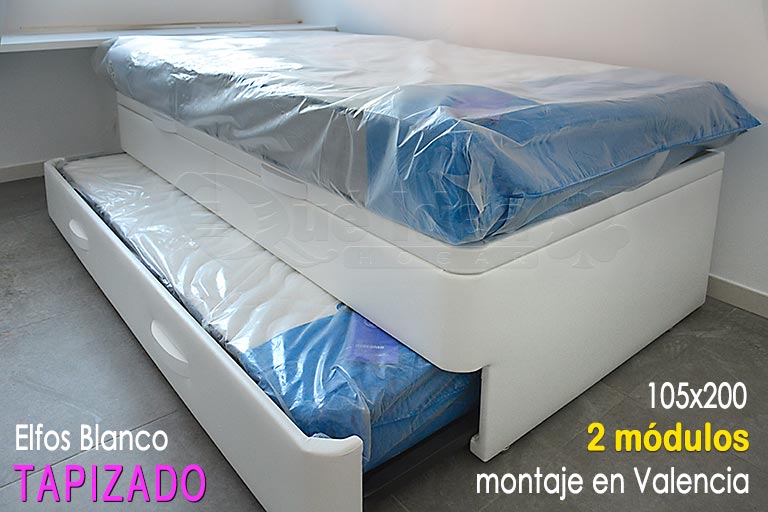 Montaje en Valencia de Canapé Nido blanco y colchones Viscoelasticos