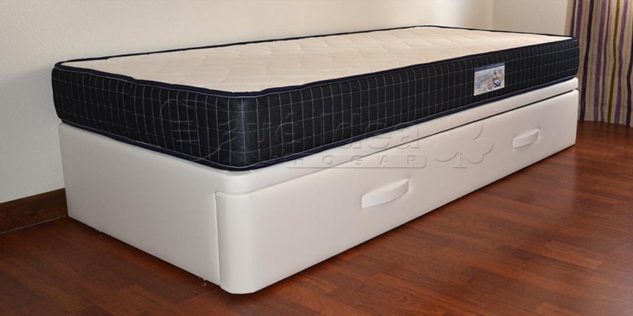 Cama nido blanca cerrada con colchón