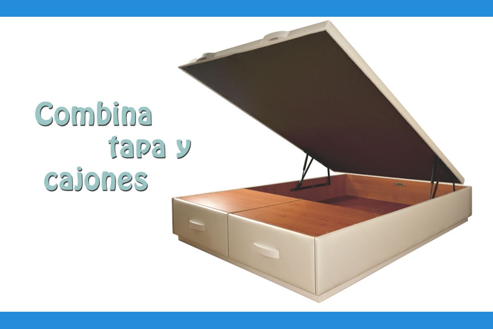 Canapé zapatero tapizado de tapa abatible con cajones frontales a los pies para calzado