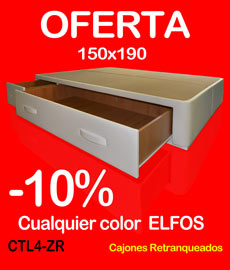 canapé con cajones laterales retranqueados