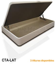 Canapé abatible con apertura en un lateral de la cana