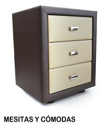 Masitas y Cómodas tapizadas para dormitorio