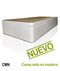 Cama Nido con nuevo acabado en madera lacada y nuevo tirador perfilado