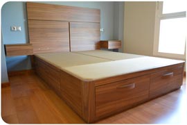 Todo en uno con seis cajones bajo la cama